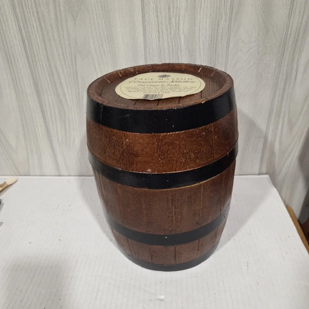 PAUL MASSON Connoisser Selection Unique Ice Bucket Barrel Styrofoam Vintage